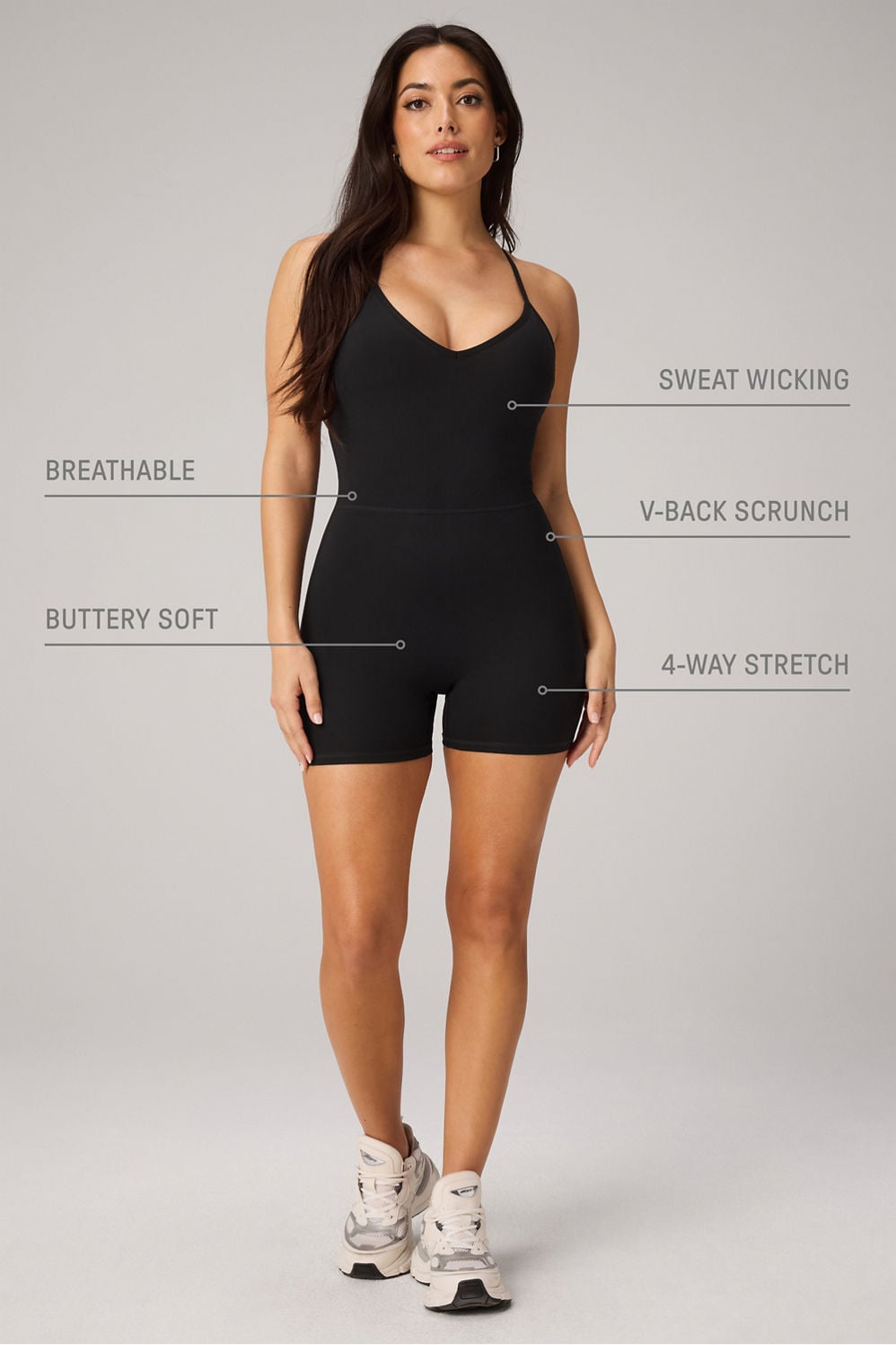 Fabletics Booty Scrunch PureLuxe V-Back Jumpsuit 4"