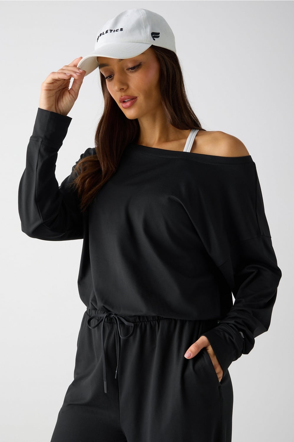 Fabletics Cloud Jersey Off Shoulder Onesie
