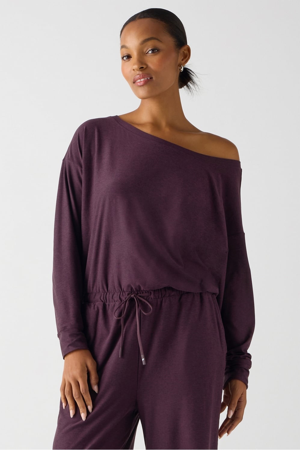 Fabletics Cloud Jersey Off Shoulder Onesie