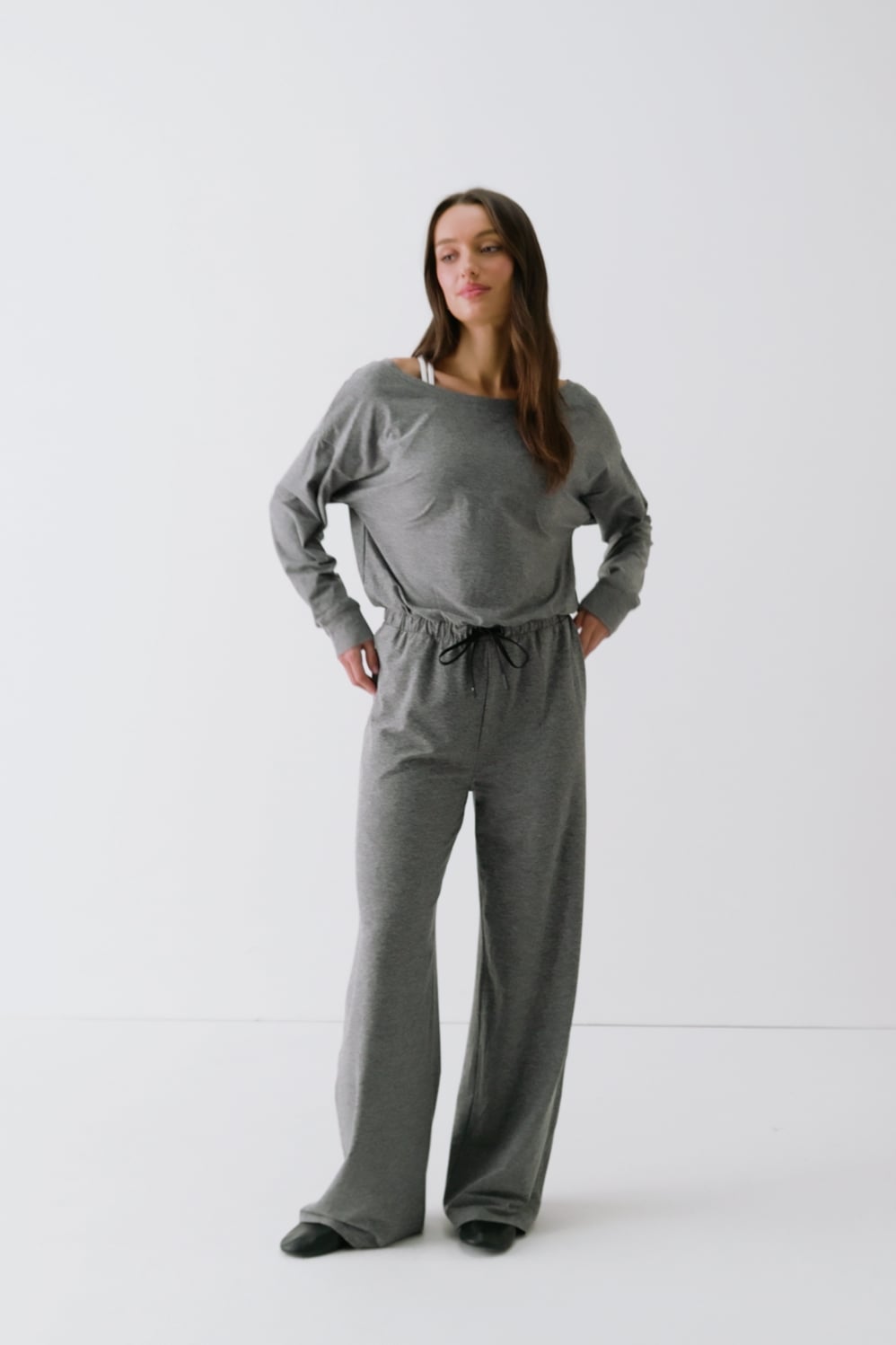 Fabletics Cloud Jersey Off Shoulder Onesie