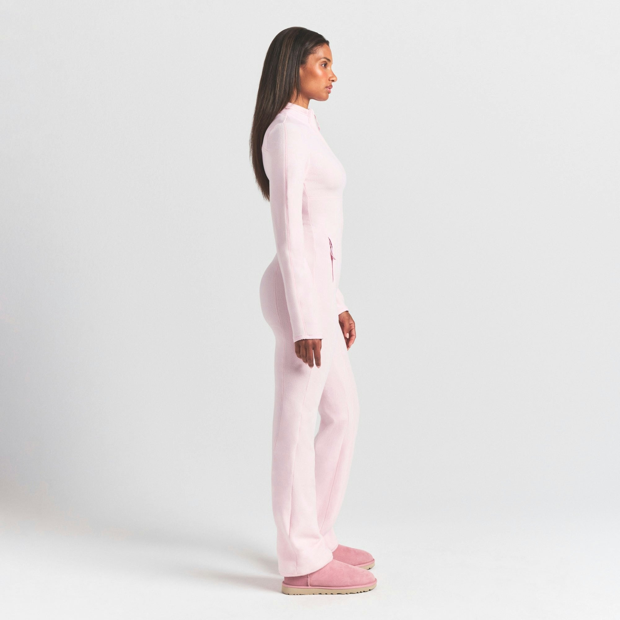 Skims Outdoor Fleece Catsuit Cherry Blossom