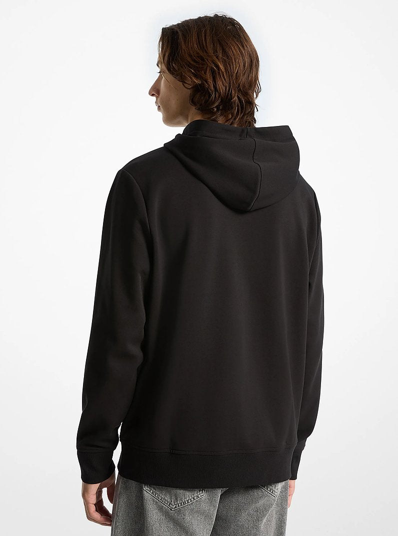 Michael Kors Logo Cotton Blend Hoodie BLACK