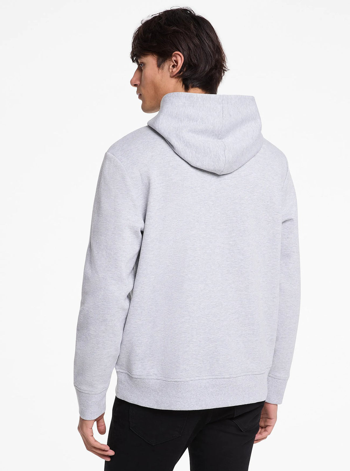 Michael Kors Logo Cotton Blend Hoodie HEATHER GREY