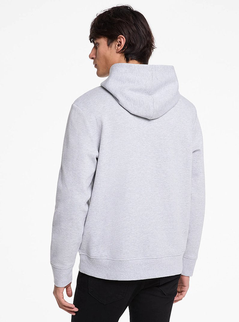 Michael Kors Logo Cotton Blend Hoodie HEATHER GREY