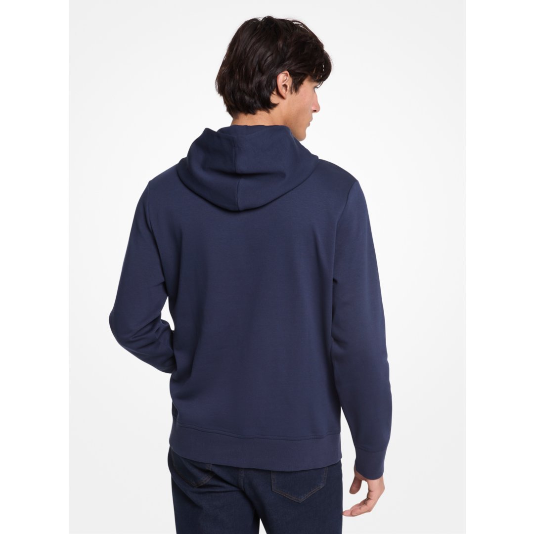 Michael Kors Logo Cotton Blend Hoodie MIDNIGHT
