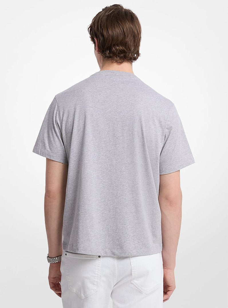 Michael Kors Logo Cotton T-Shirt HEATHER GREY