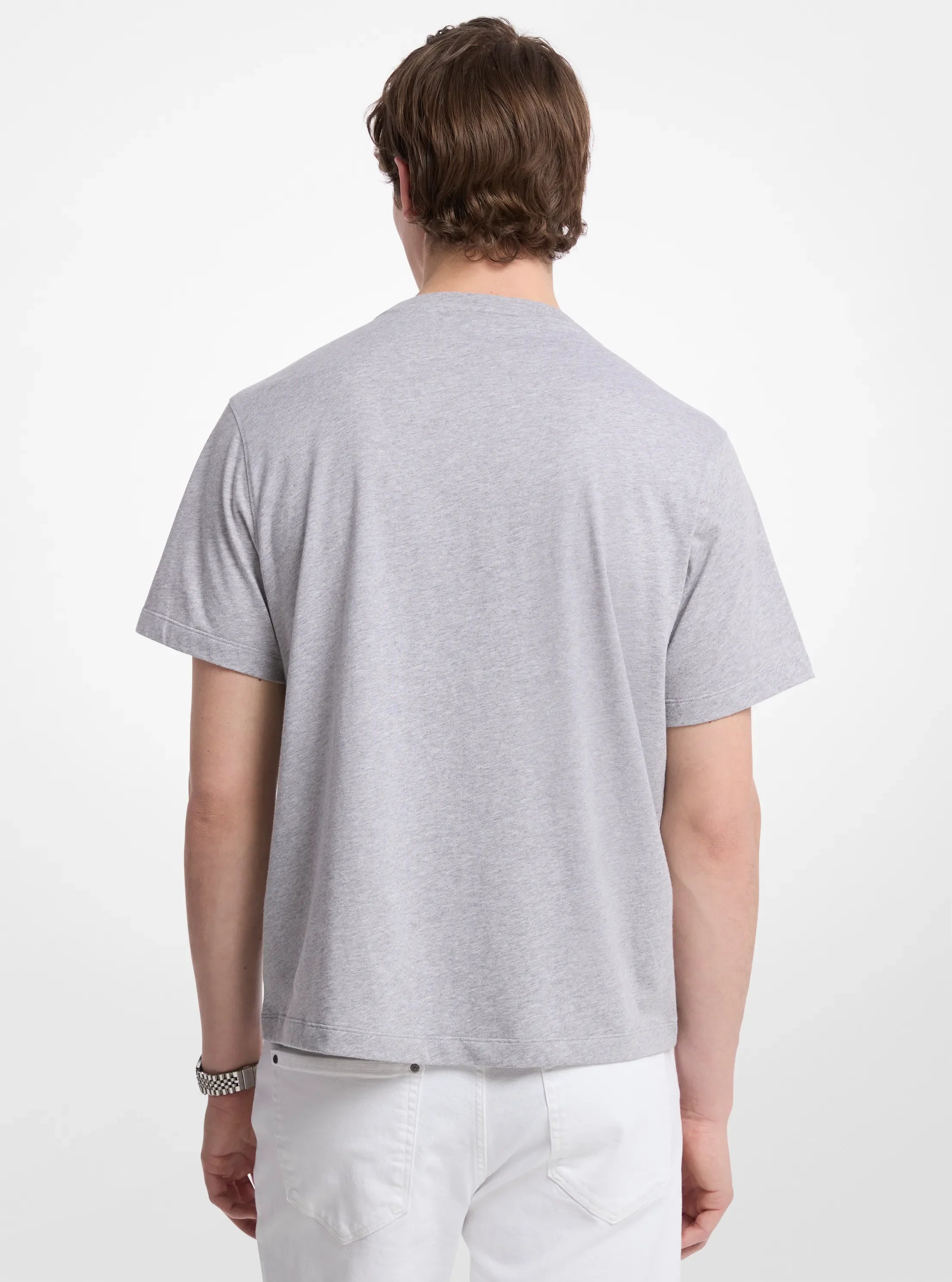 Michael Kors Logo Cotton T-Shirt HEATHER GREY