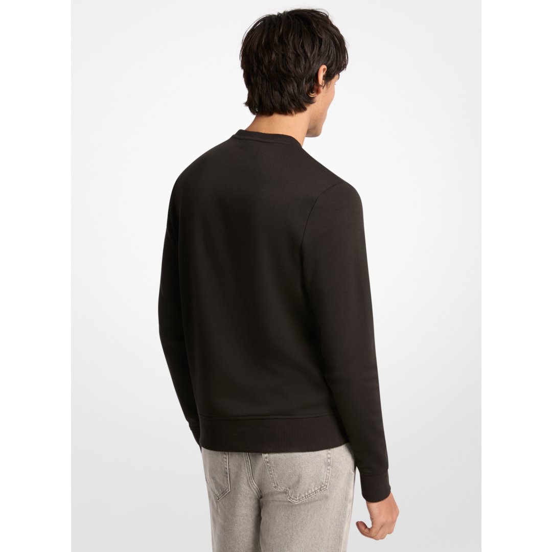 Michael Kors Ombr Logo Cotton Blend Sweater BLACK