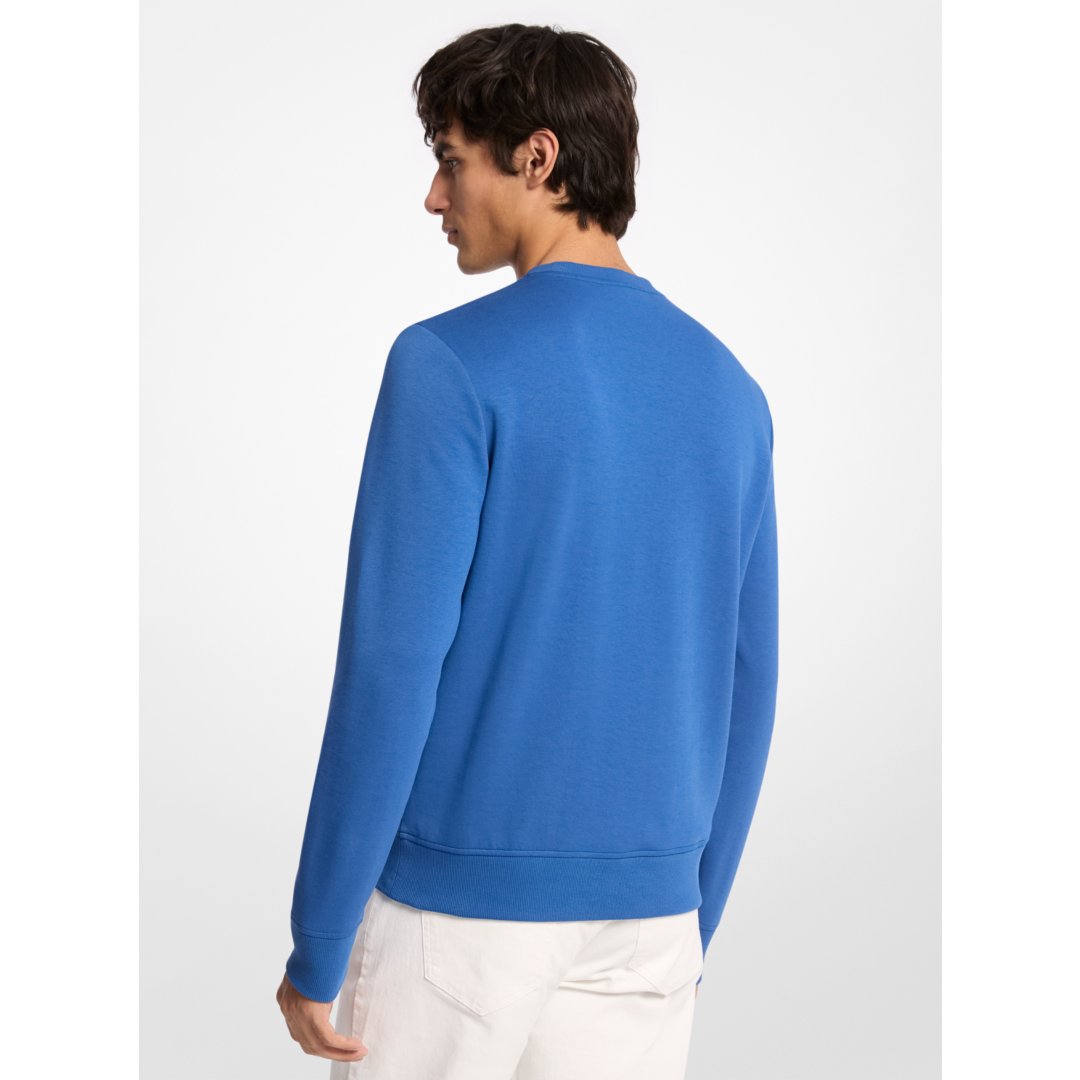 Michael Kors Ombr Logo Cotton Blend Sweater GALAXY BLUE