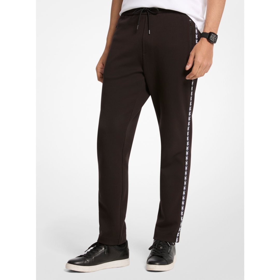 Michael Kors Logo Tape Cotton Blend Joggers BLACK