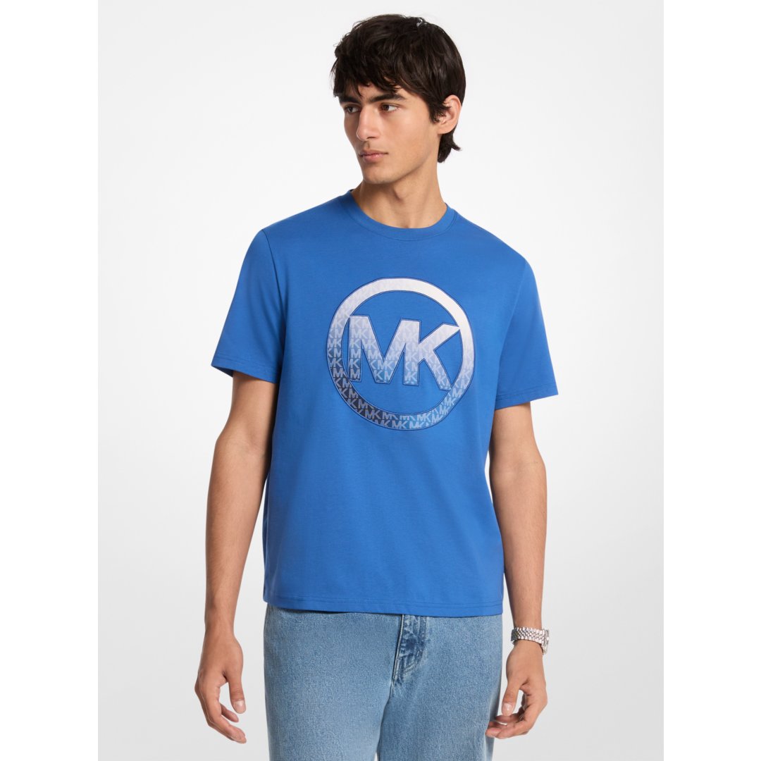 Michael Kors Ombr Logo Cotton T-Shirt GALAXY BLUE
