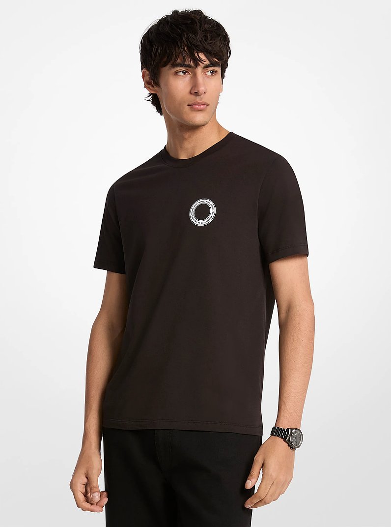 Michael Kors Graphic Logo Cotton T-Shirt BLACK