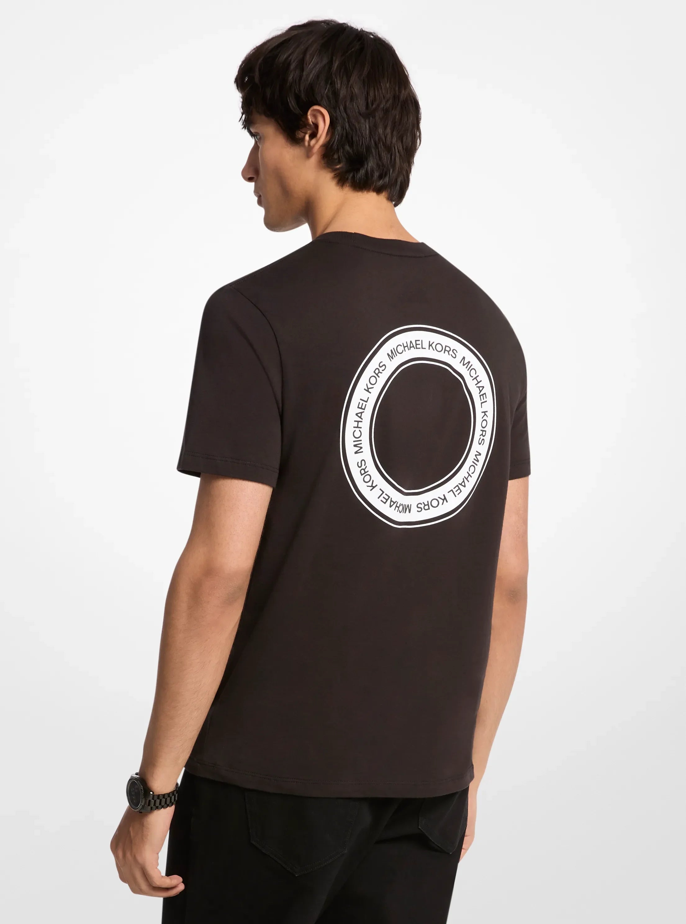 Michael Kors Graphic Logo Cotton T-Shirt BLACK