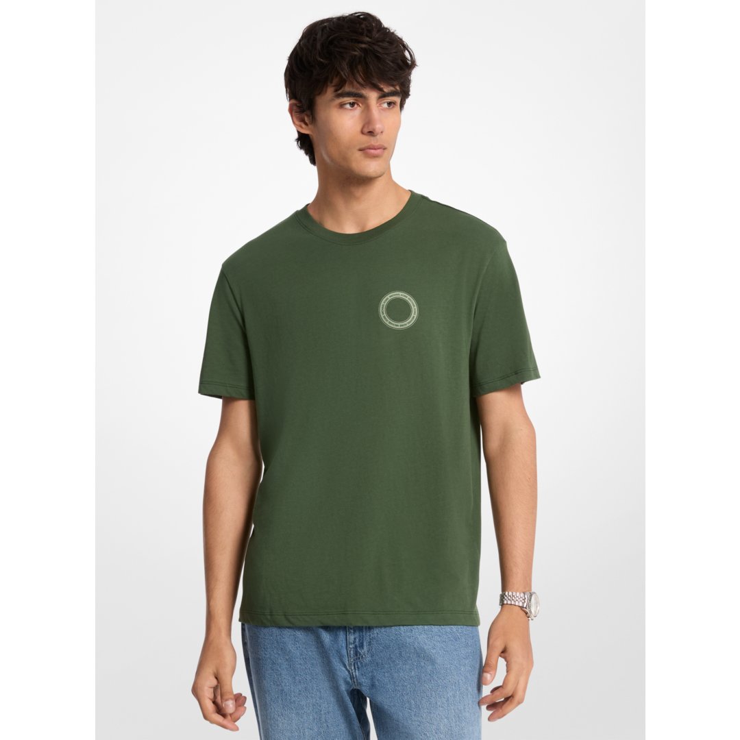 Michael Kors Graphic Logo Cotton T-Shirt DARK MOSS