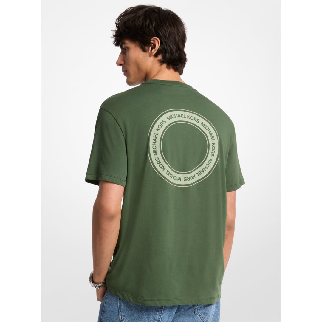 Michael Kors Graphic Logo Cotton T-Shirt DARK MOSS