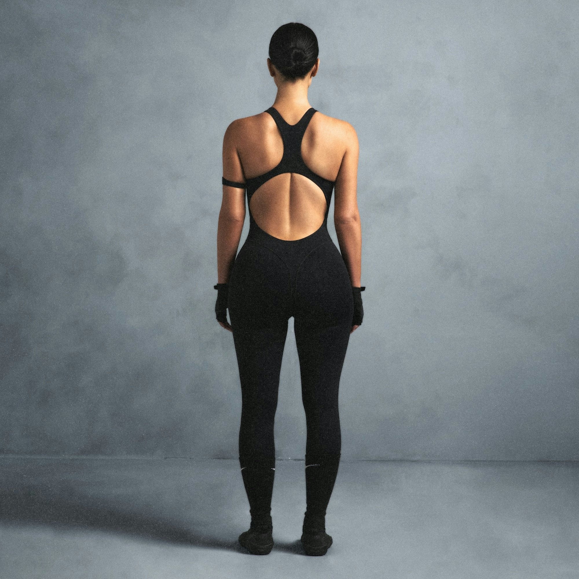 Skims Nikeskims Matte Racer Long Onesie Obsidian