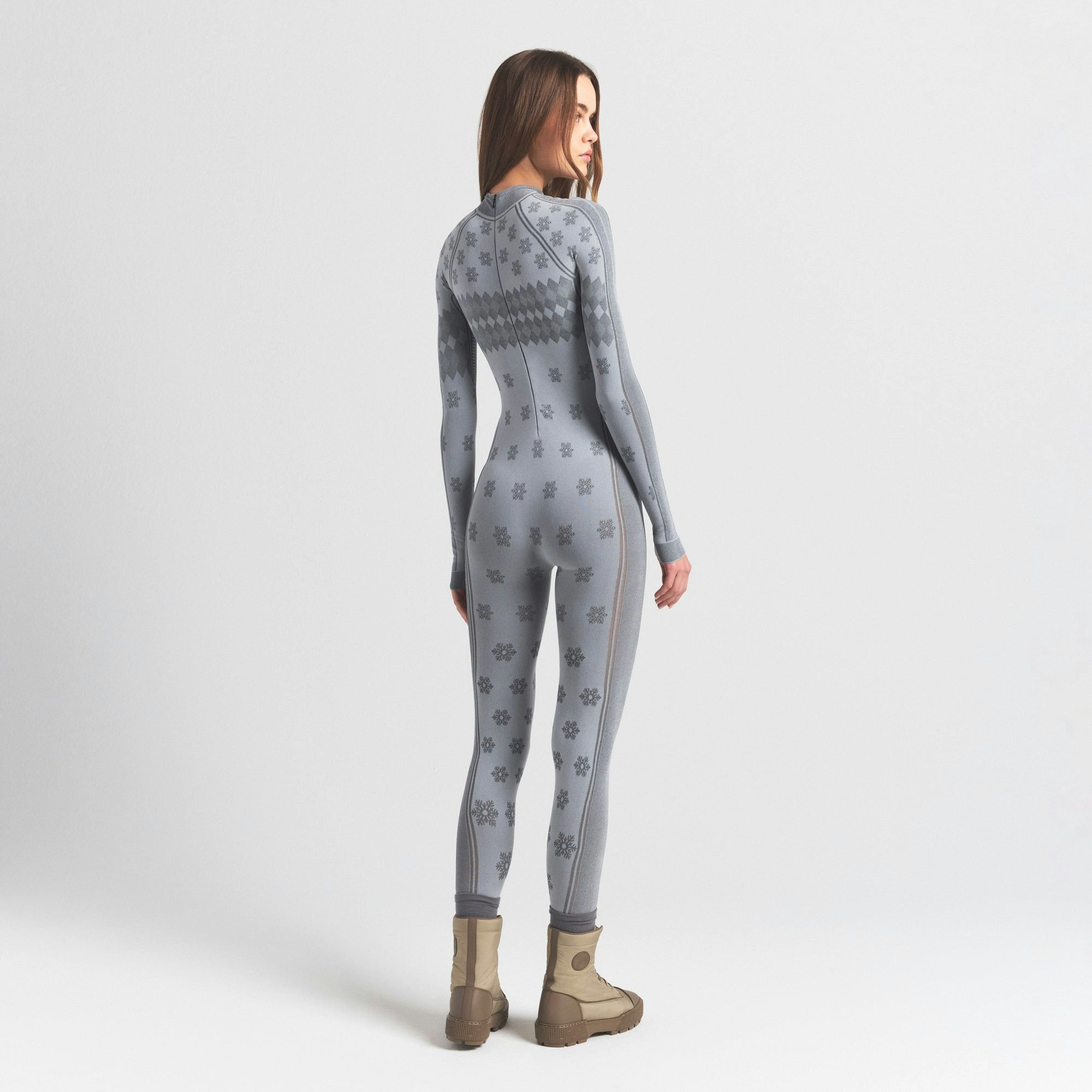 Skims Skims First Layers Turtleneck Catsuit Mirror Winter Fair Isle