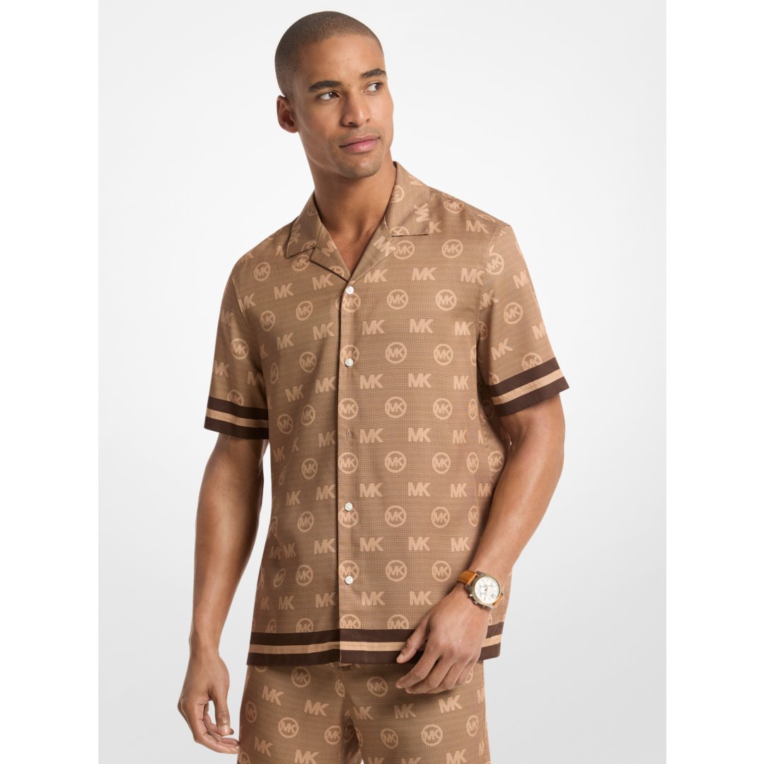 Michael Kors Logo TENCEL Shirt ACC CAMEL
