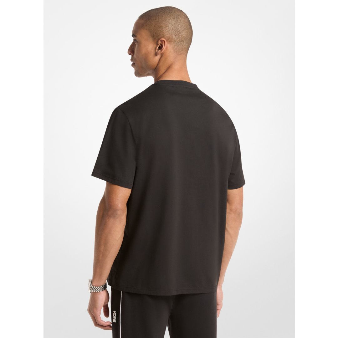 Michael Kors Logo Cotton Jersey T-Shirt BLACK