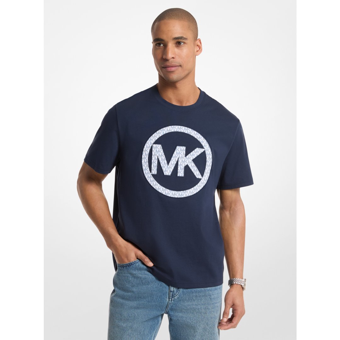 Michael Kors Logo Cotton Jersey T-Shirt MIDNIGHT