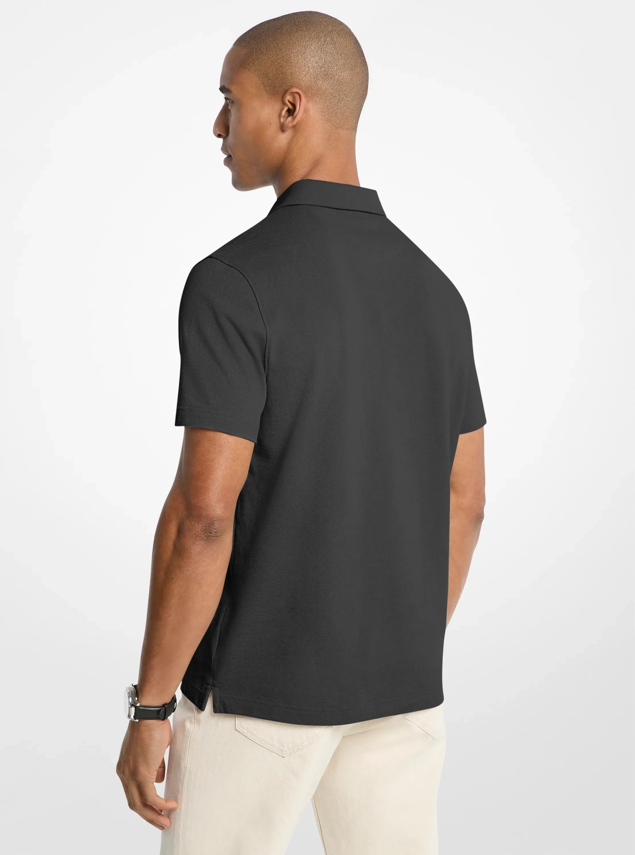 Michael Kors Pima Cotton Piqu Polo Shirt BLACK
