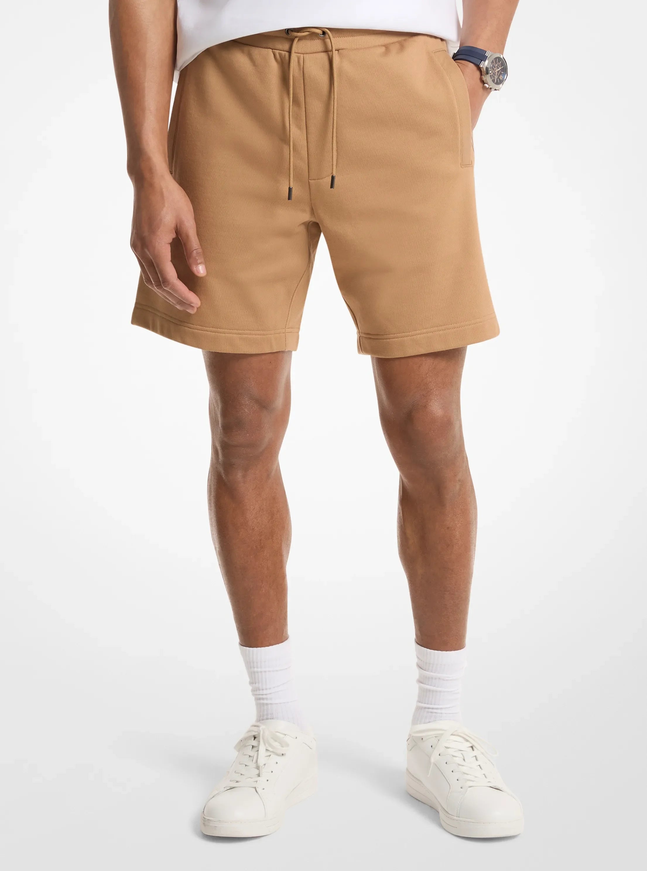 Michael Kors Logo Cotton Shorts DARK CAMEL