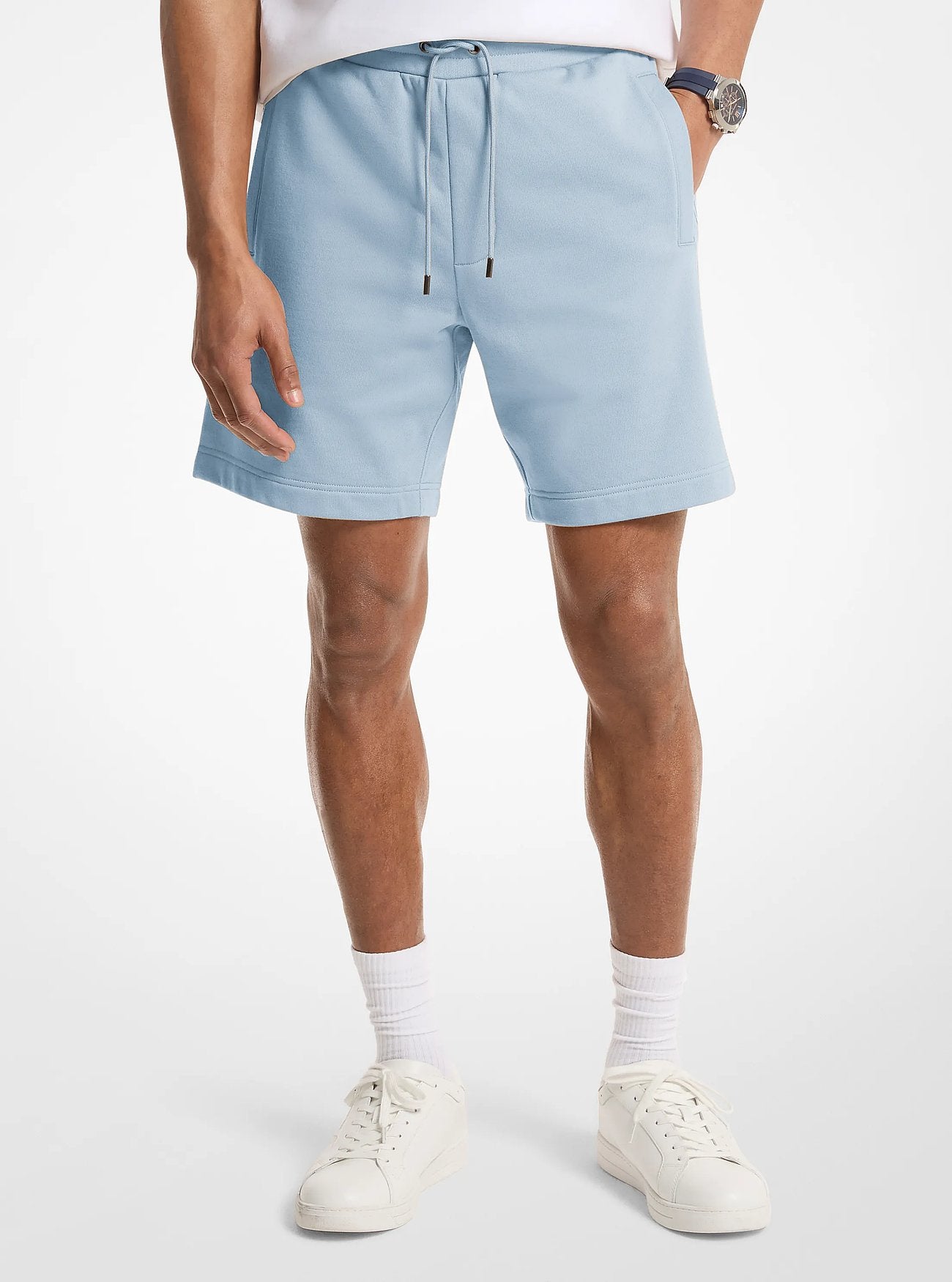 Michael Kors Logo Cotton Shorts PASTEL BLUE