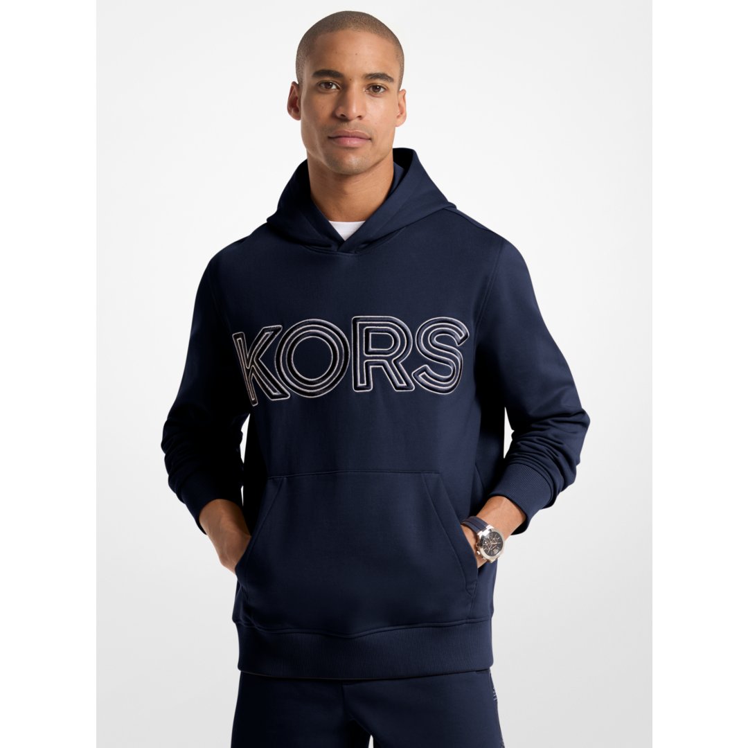 Michael Kors Logo Cotton Hoodie MIDNIGHT
