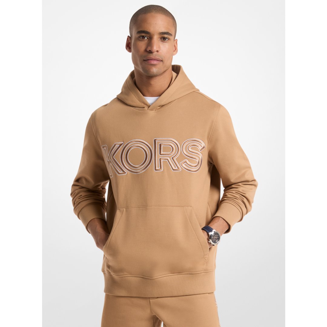 Michael Kors Logo Cotton Hoodie DARK CAMEL