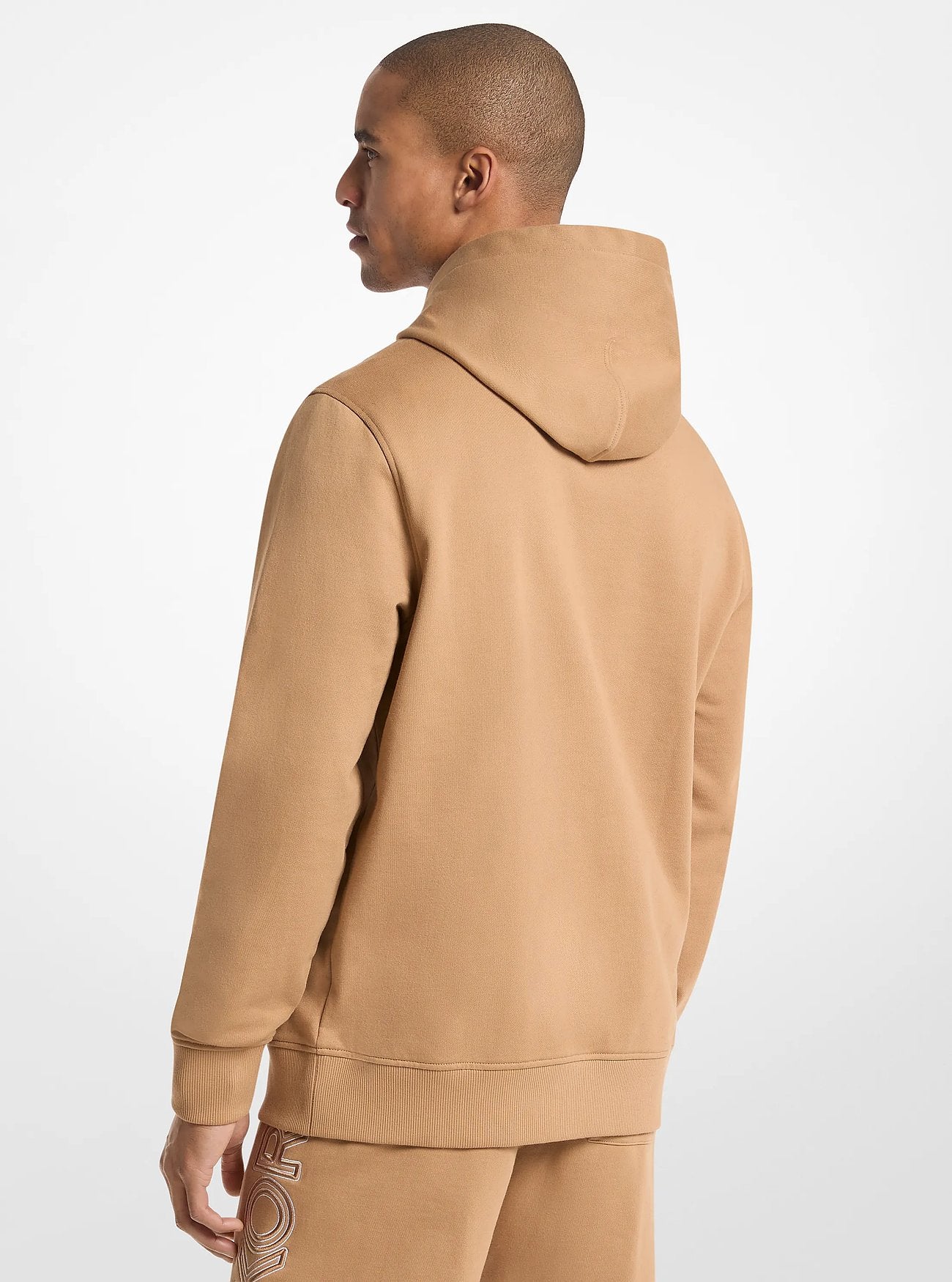 Michael Kors Logo Cotton Hoodie DARK CAMEL