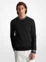 Michael Kors Logo Trim Cotton Blend Sweatshirt BLACK