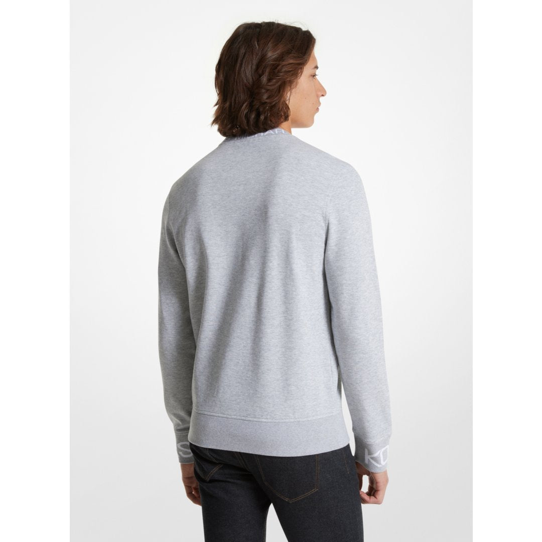 Michael Kors Logo Trim Cotton Blend Sweatshirt HEATHER GREY