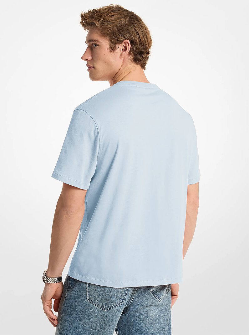 Michael Kors Logo Cotton T-shirt PASTEL BLUE