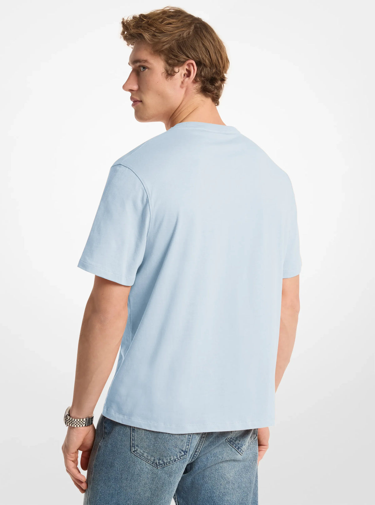 Michael Kors Logo Cotton T-shirt PASTEL BLUE