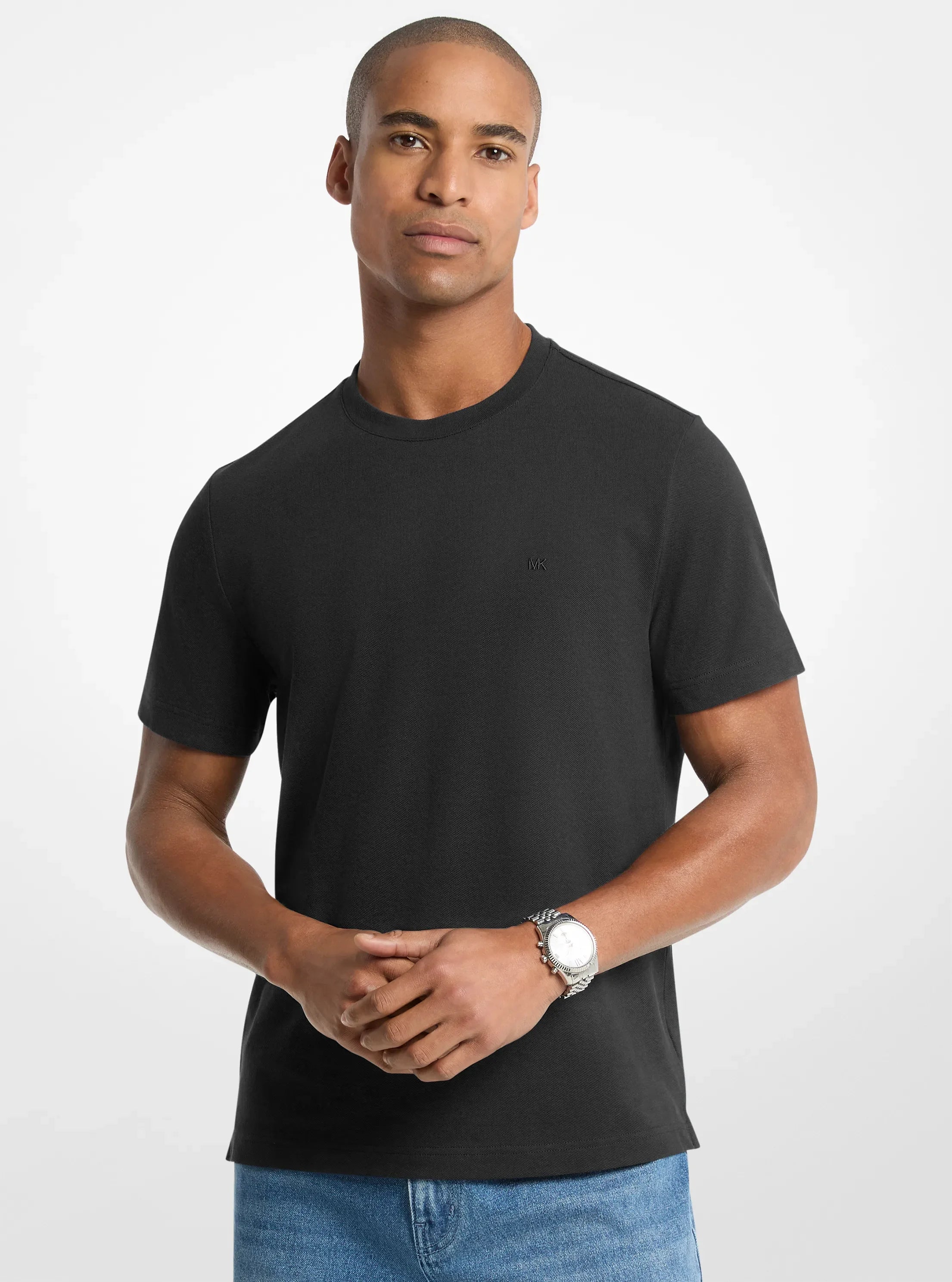 Michael Kors Cotton Piqu T-Shirt BLACK