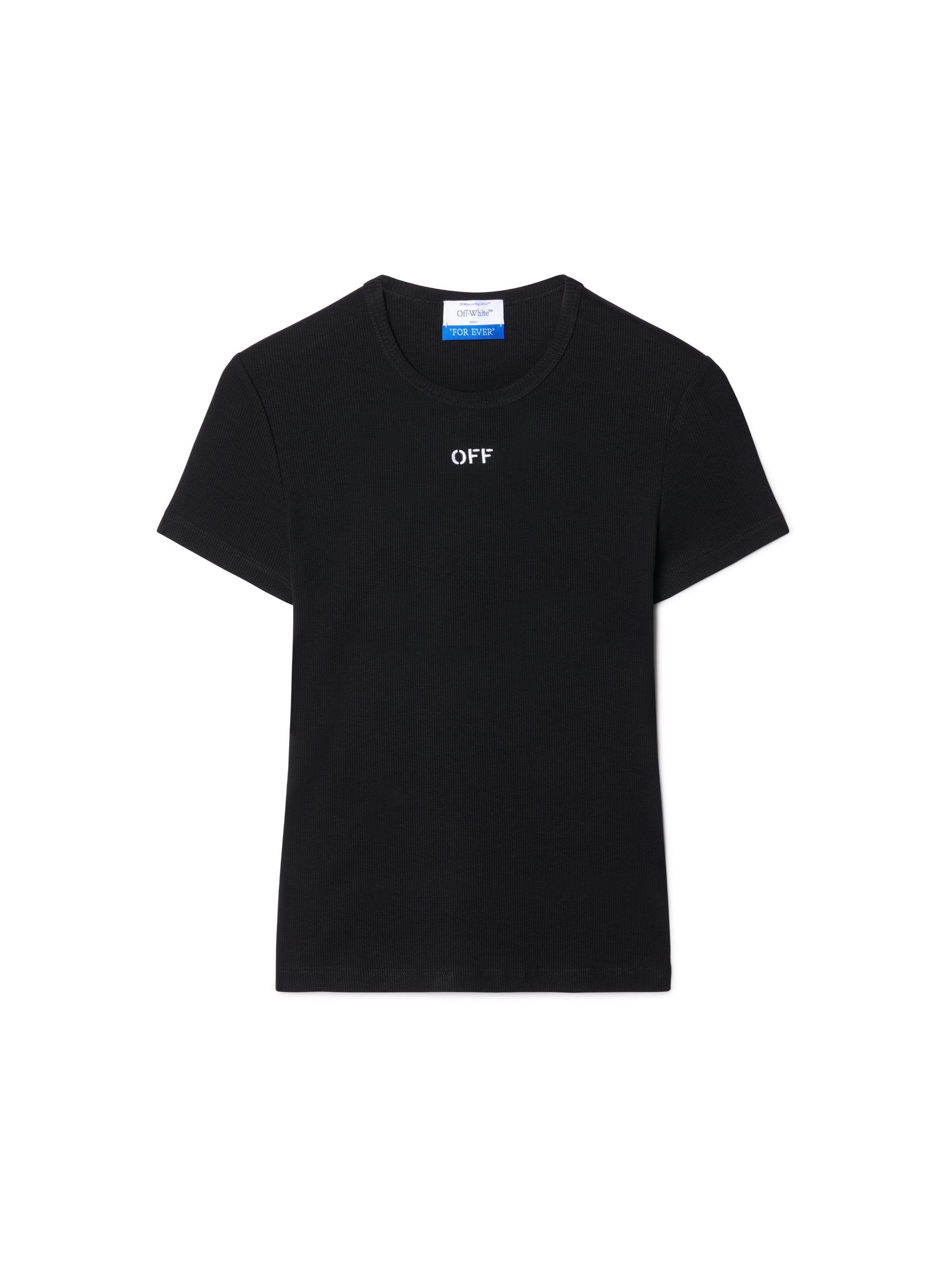 Off-White Off Stamp Rib Basic Tee Black