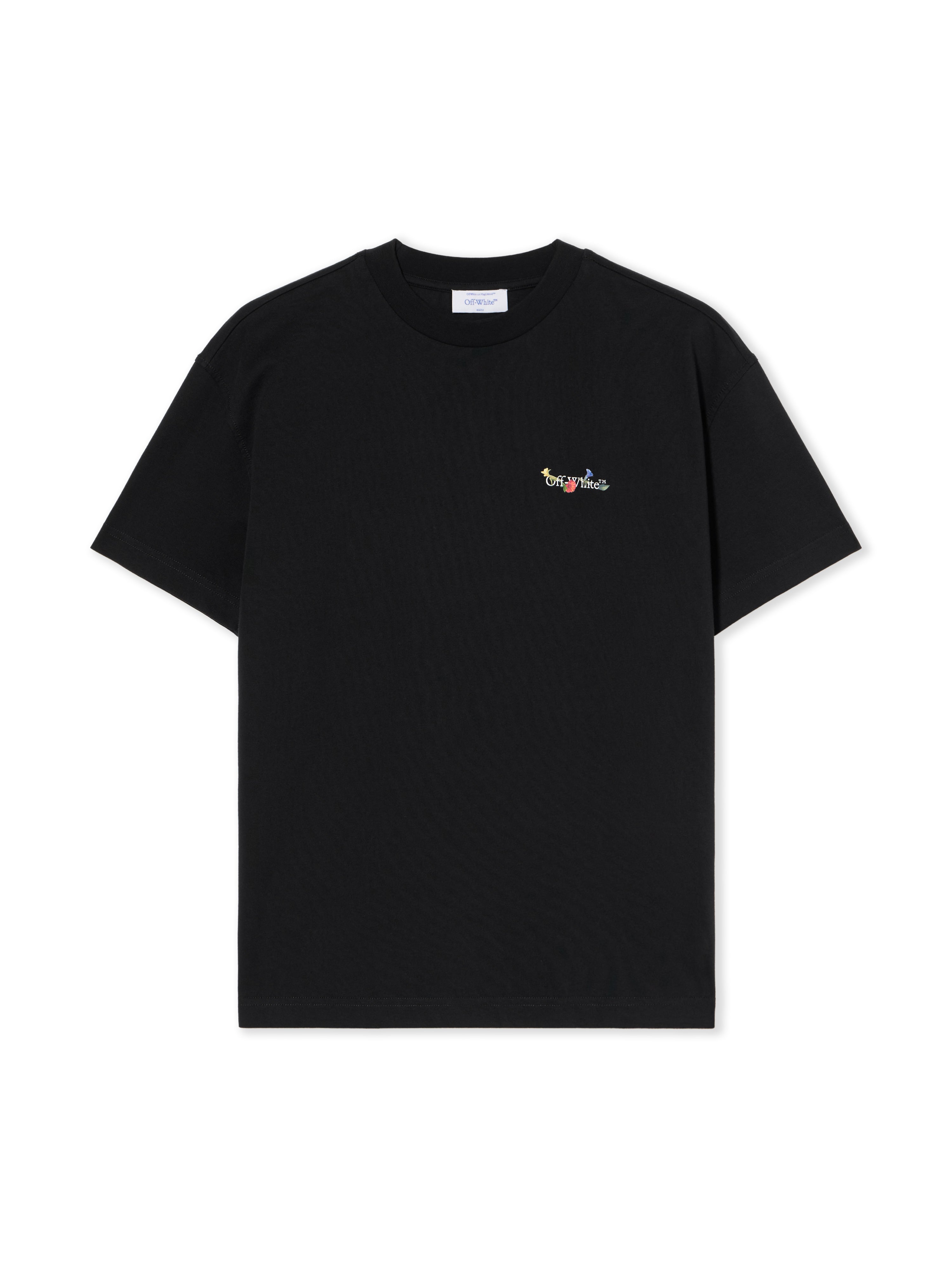 Off-White Arrow Glass Flower Regular Logo Tshirt Black