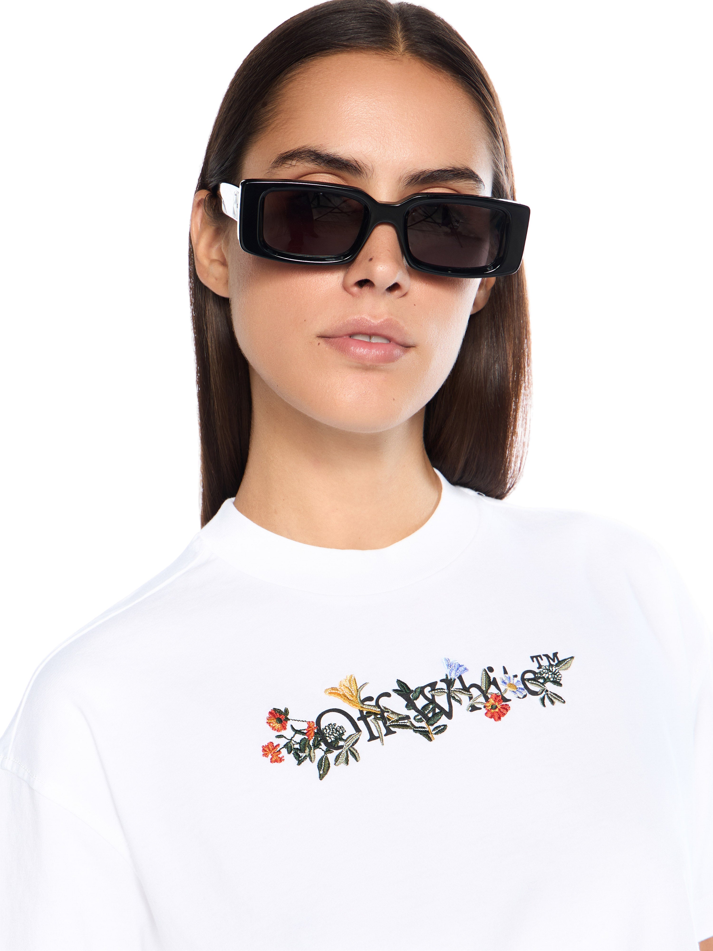 Off-White Bookish Flowers Logo Tee