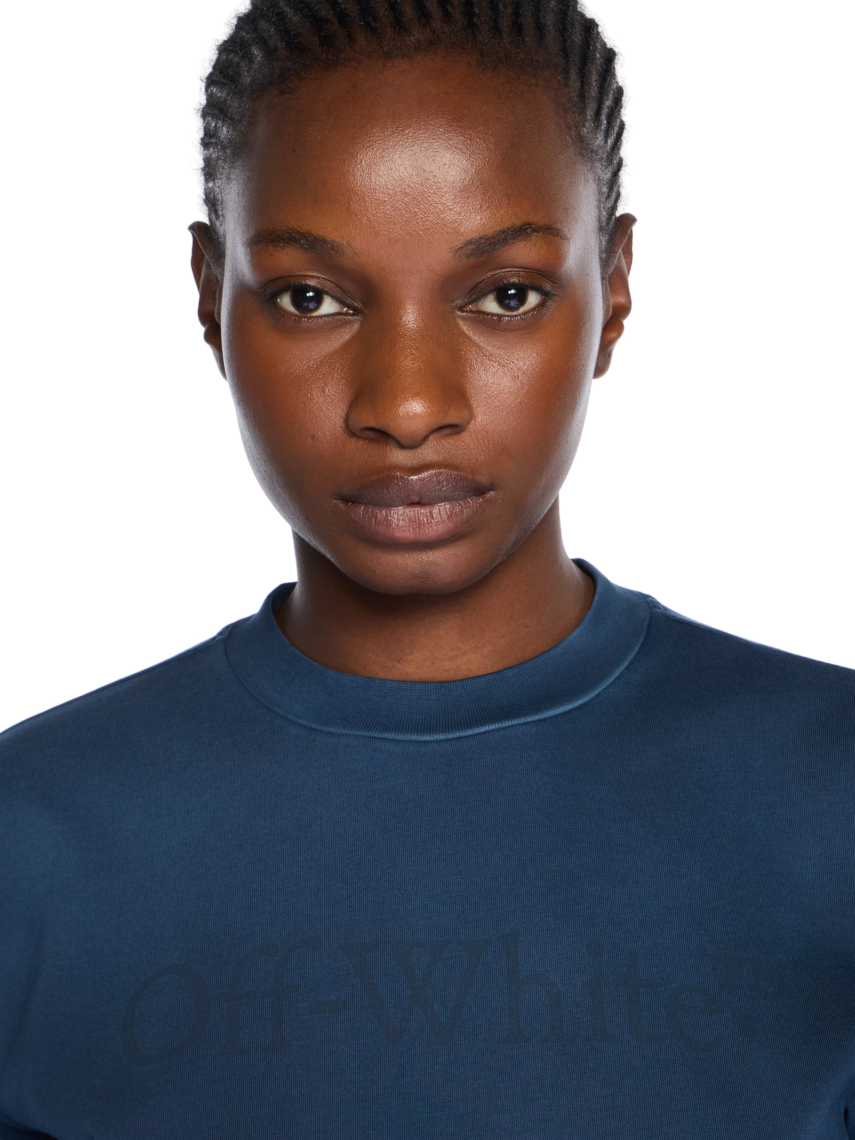 Off-White Boxy Logo Tee Sapphire