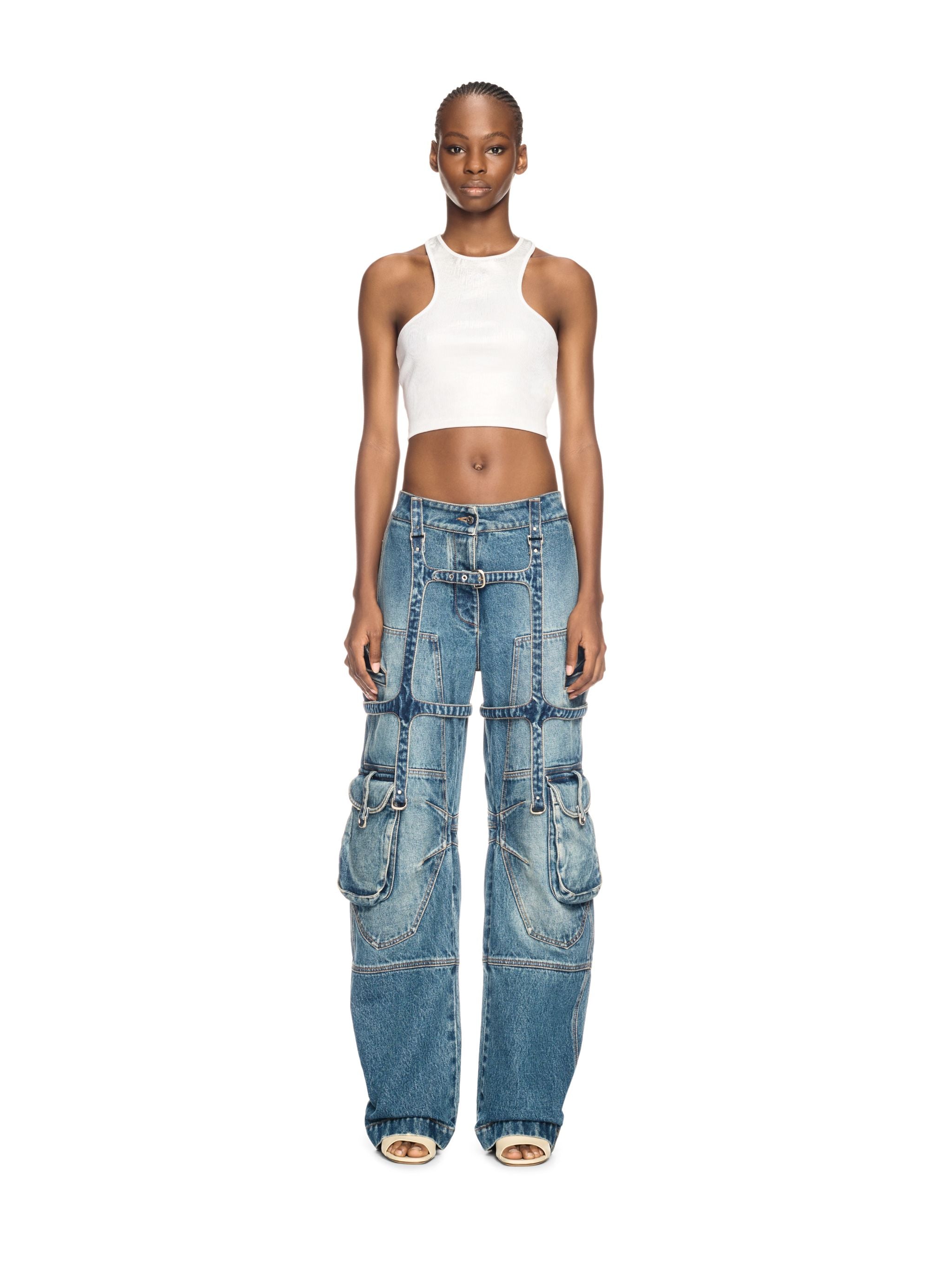 Off-White Off Coated Rib Rowing Top
