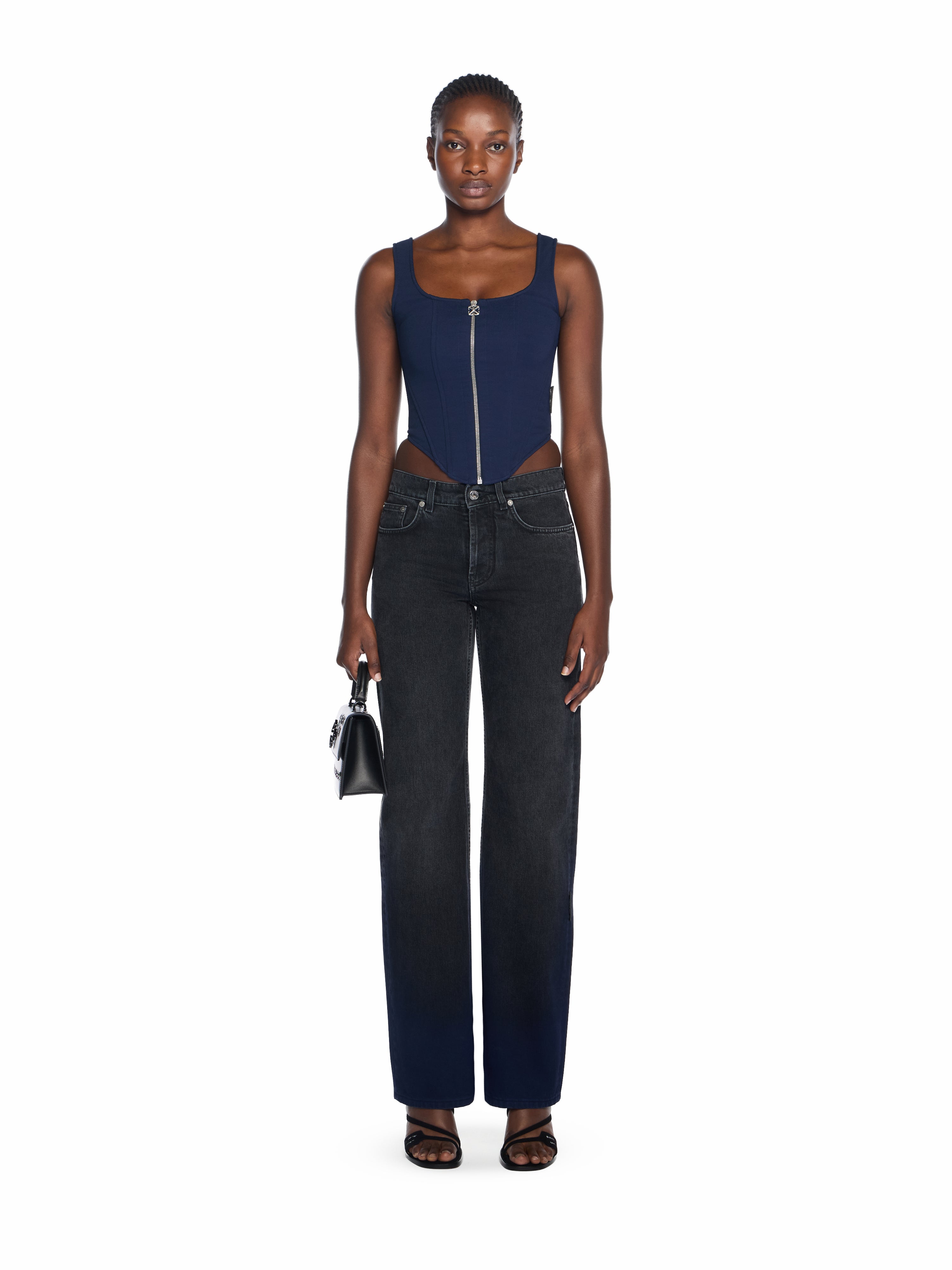 Off-White Heavy Jersey Corset Top None