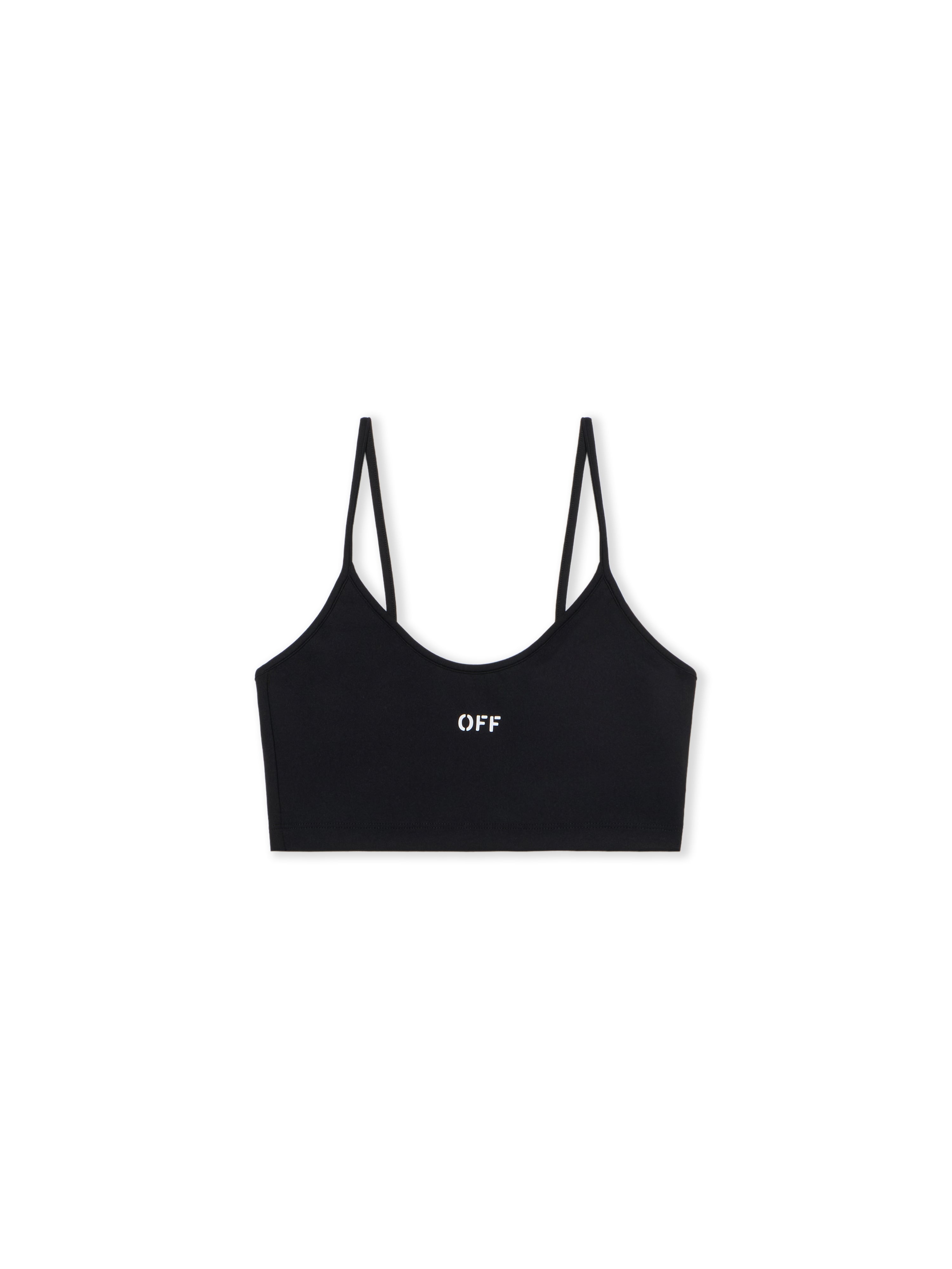 Off-White Sleek Spaghetti Strap Top Black