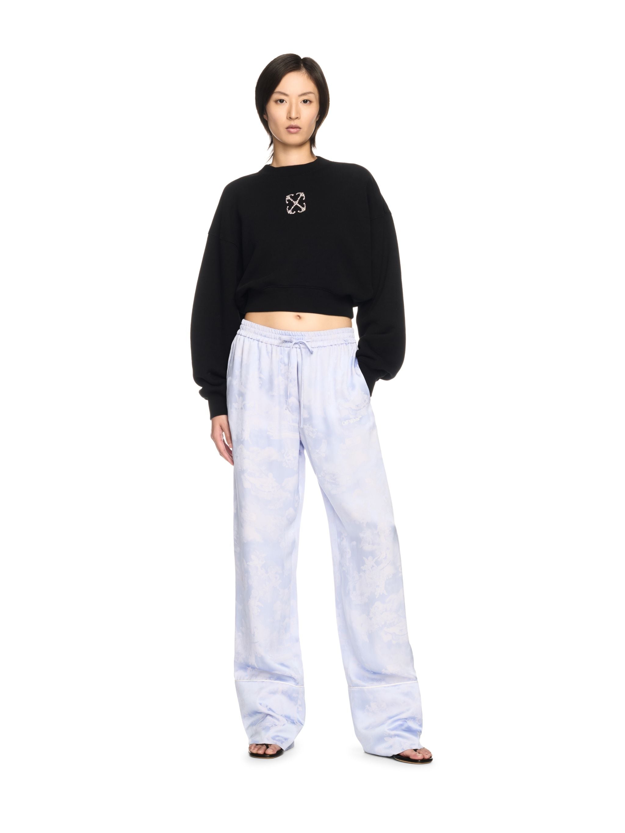 Off-White Jewel Mini Arrow Crop Crew Black