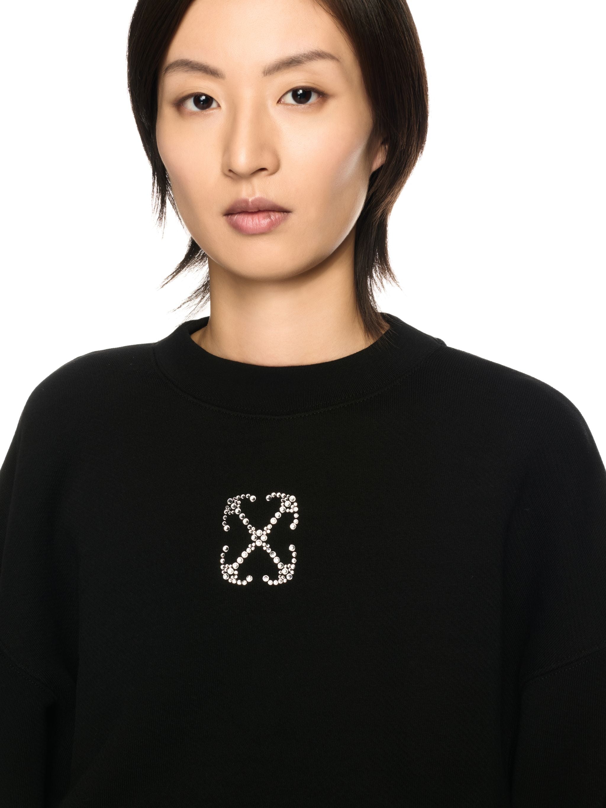 Off-White Jewel Mini Arrow Crop Crew Black