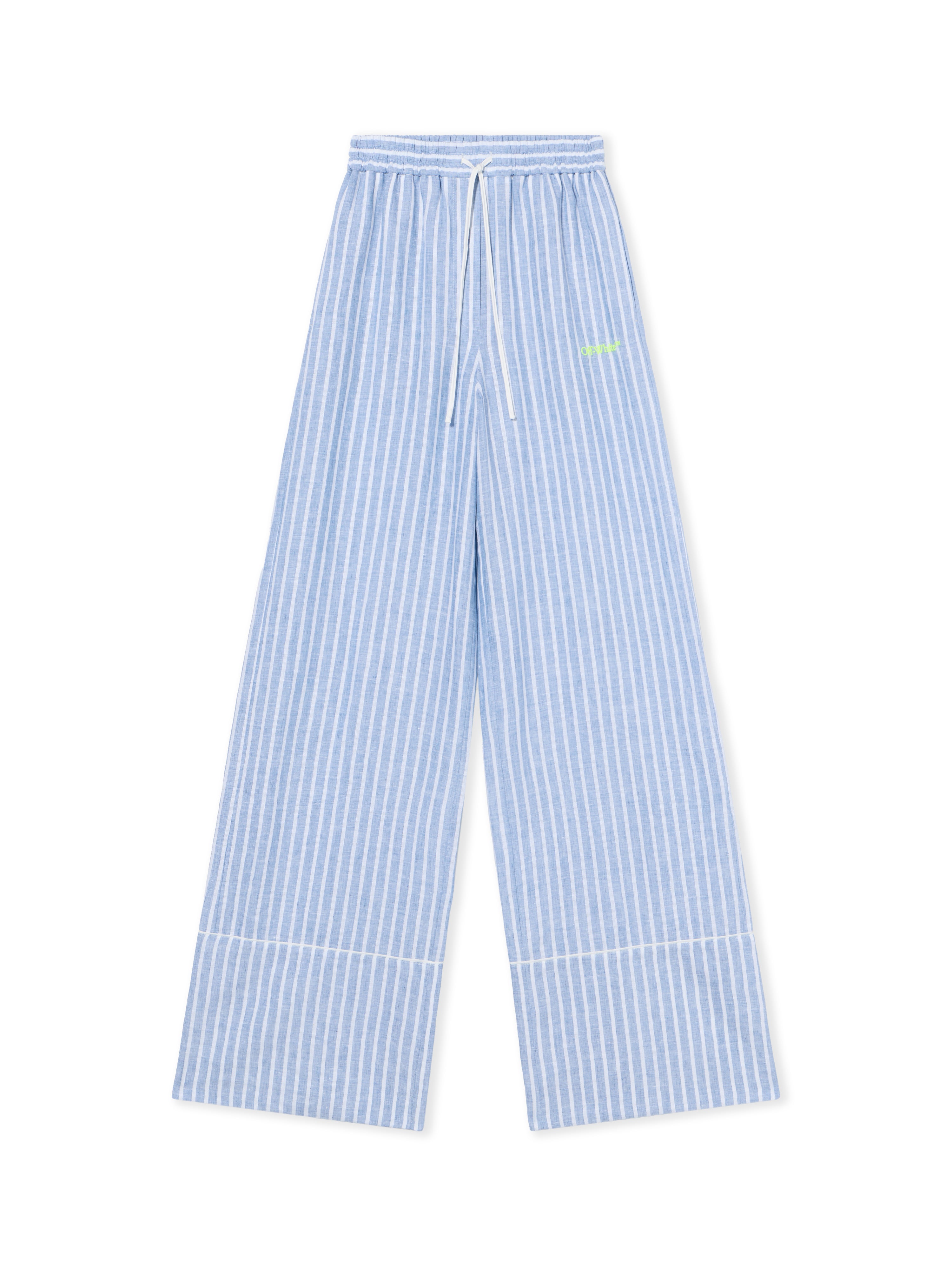 Off-White Striped Wideleg Pants Blue