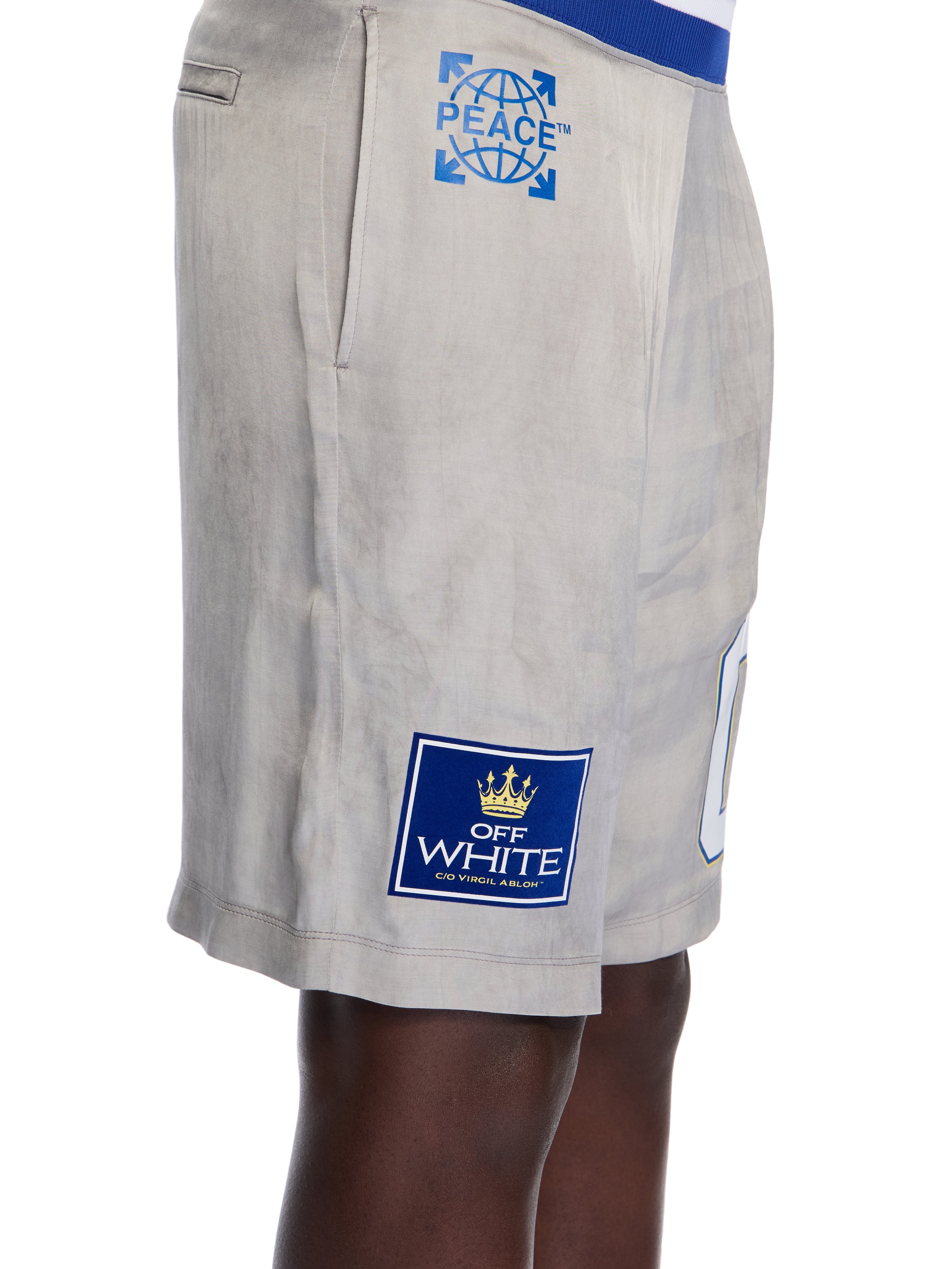 Off-White Dyed Vi Sat 00 Loose Shorts Grey