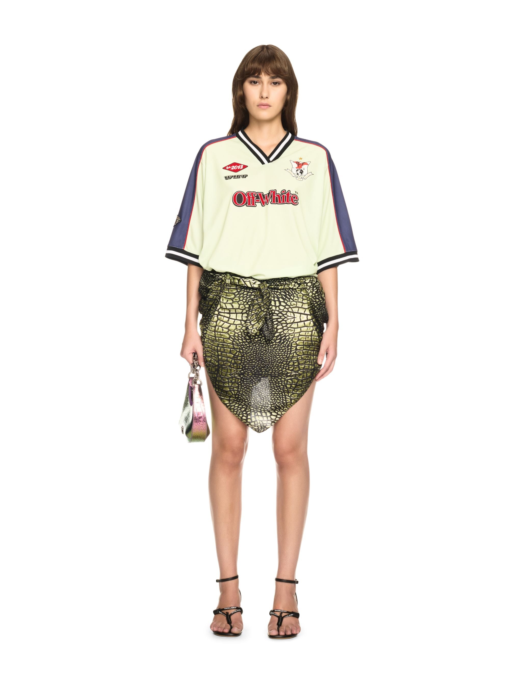 Off-White Croco Vi Bandana Skirt Green
