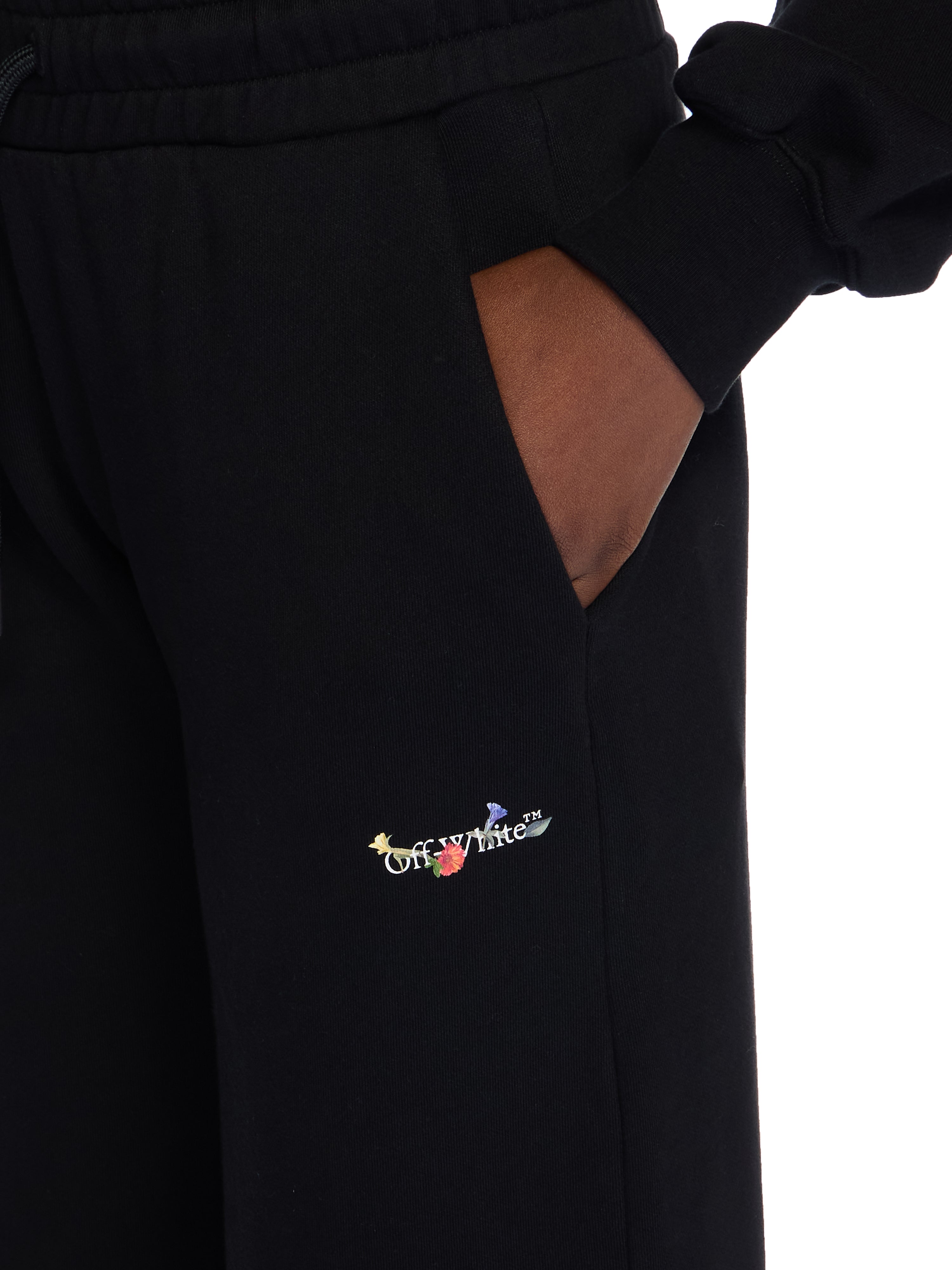Off-White Bookish Flowers Regular Sweatpants Black