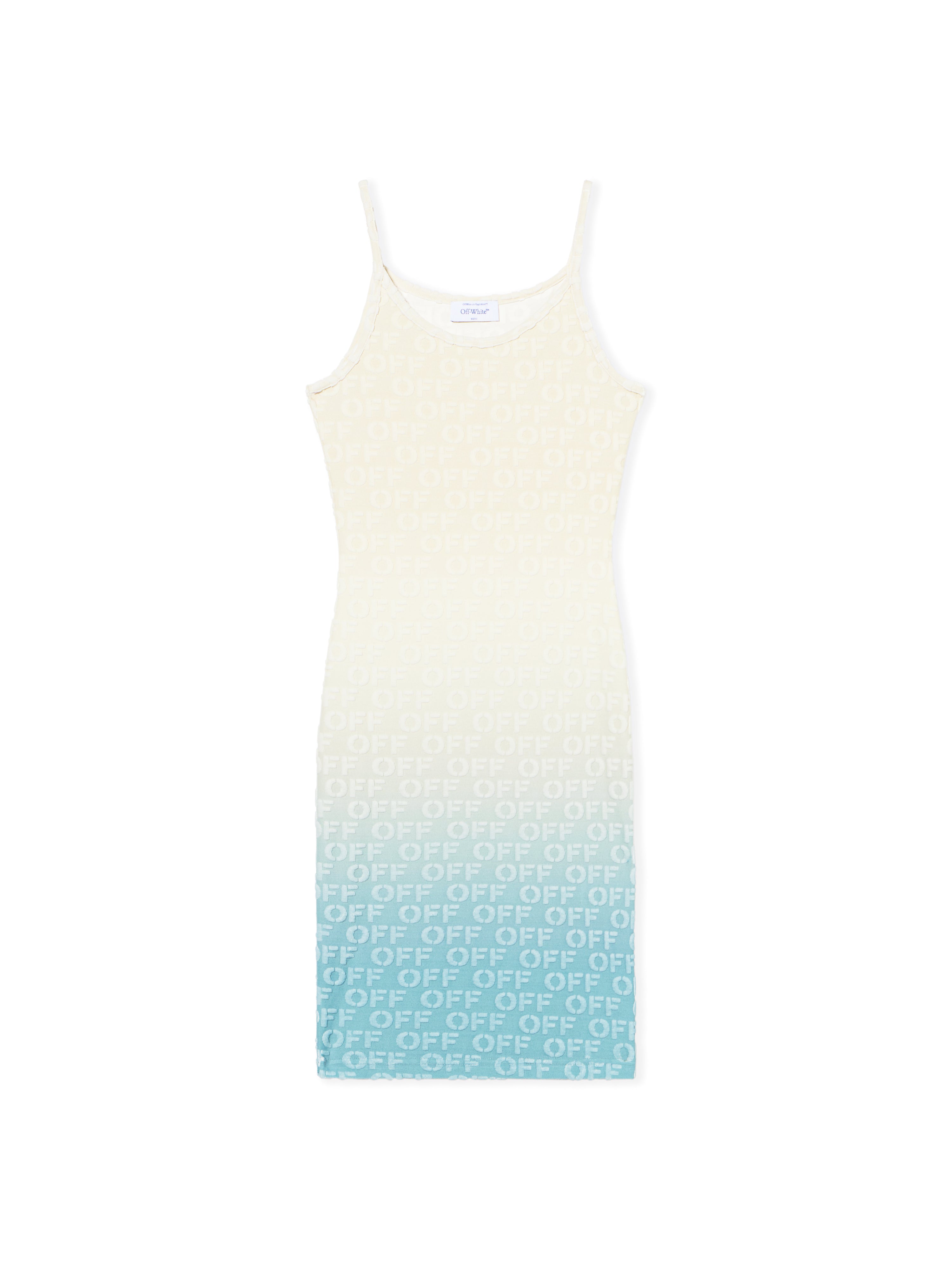 Off-White Gradient Logo Terry Dress Blue