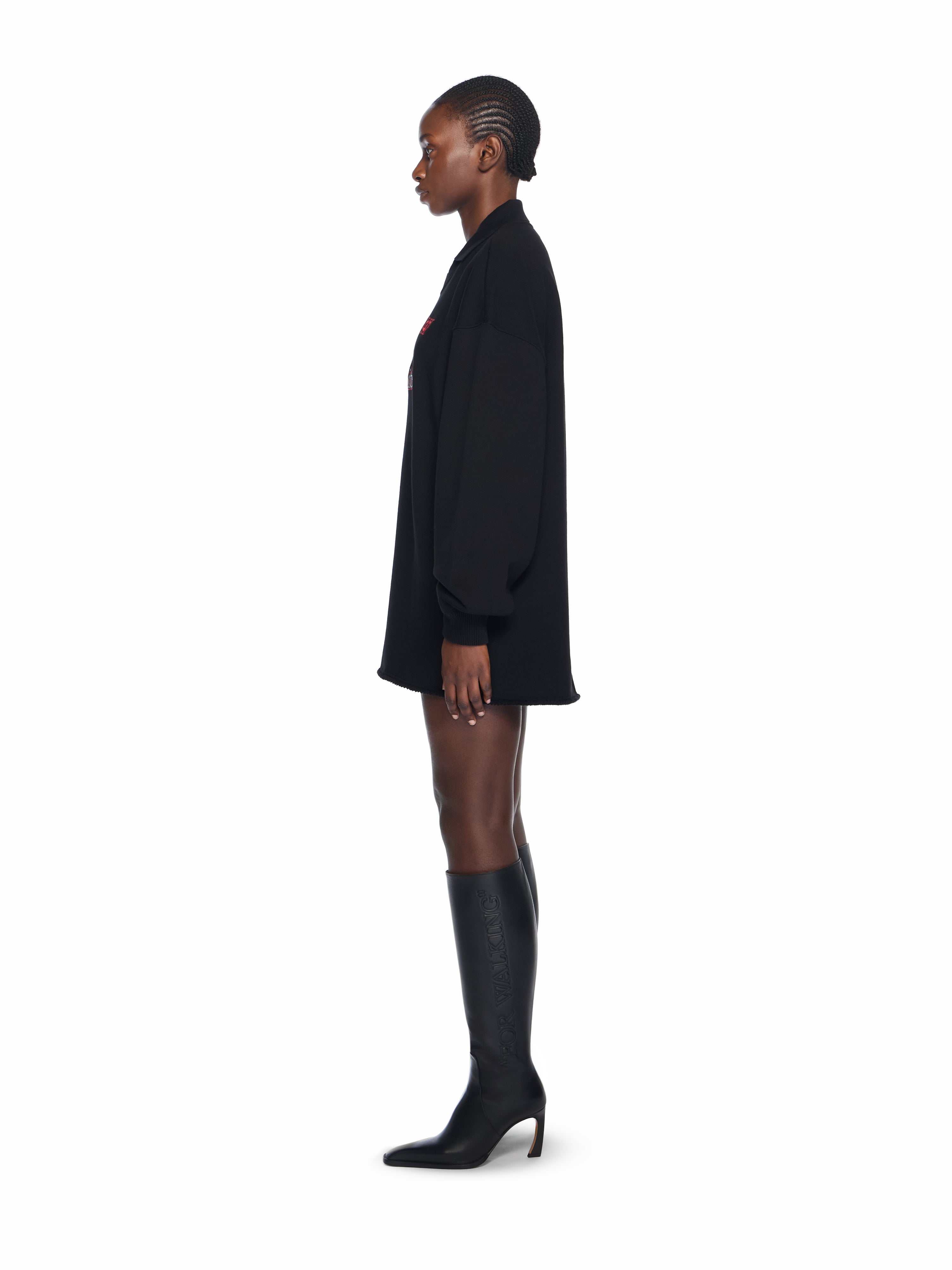 Off-White Sporty Polo Sweatdress Black